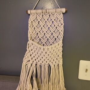 Handcrafted Cream Macrame Wall Hanging